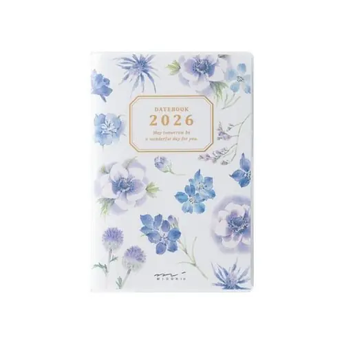 Fresh Stock Takiko Kuroiwa Country Time Floral Print Pocket Diary 2026 / MIDORI