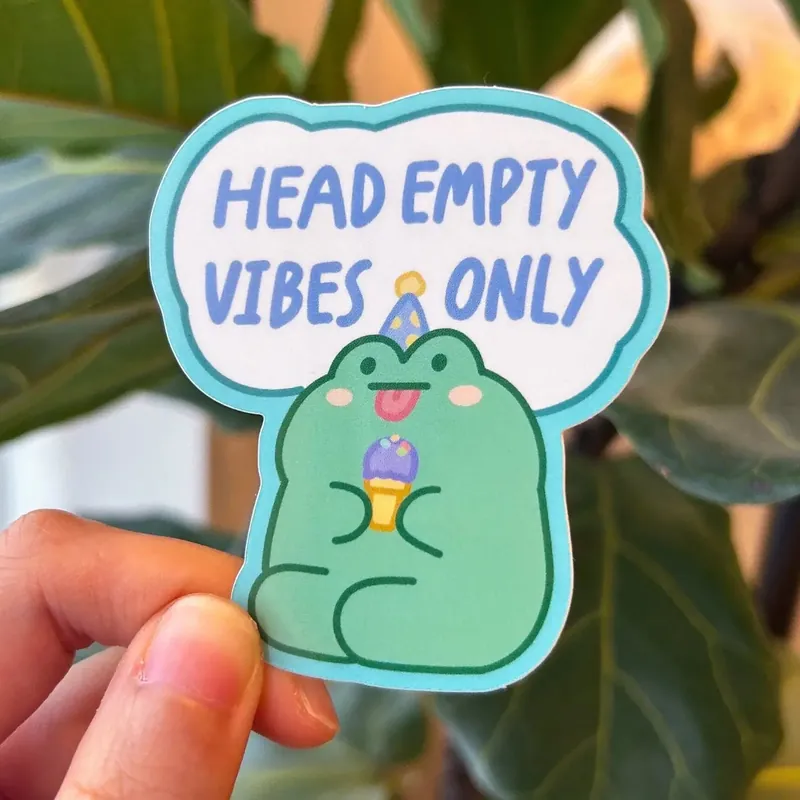 Frog Vibes Vinyl Sticker - Shooley One Day Deal